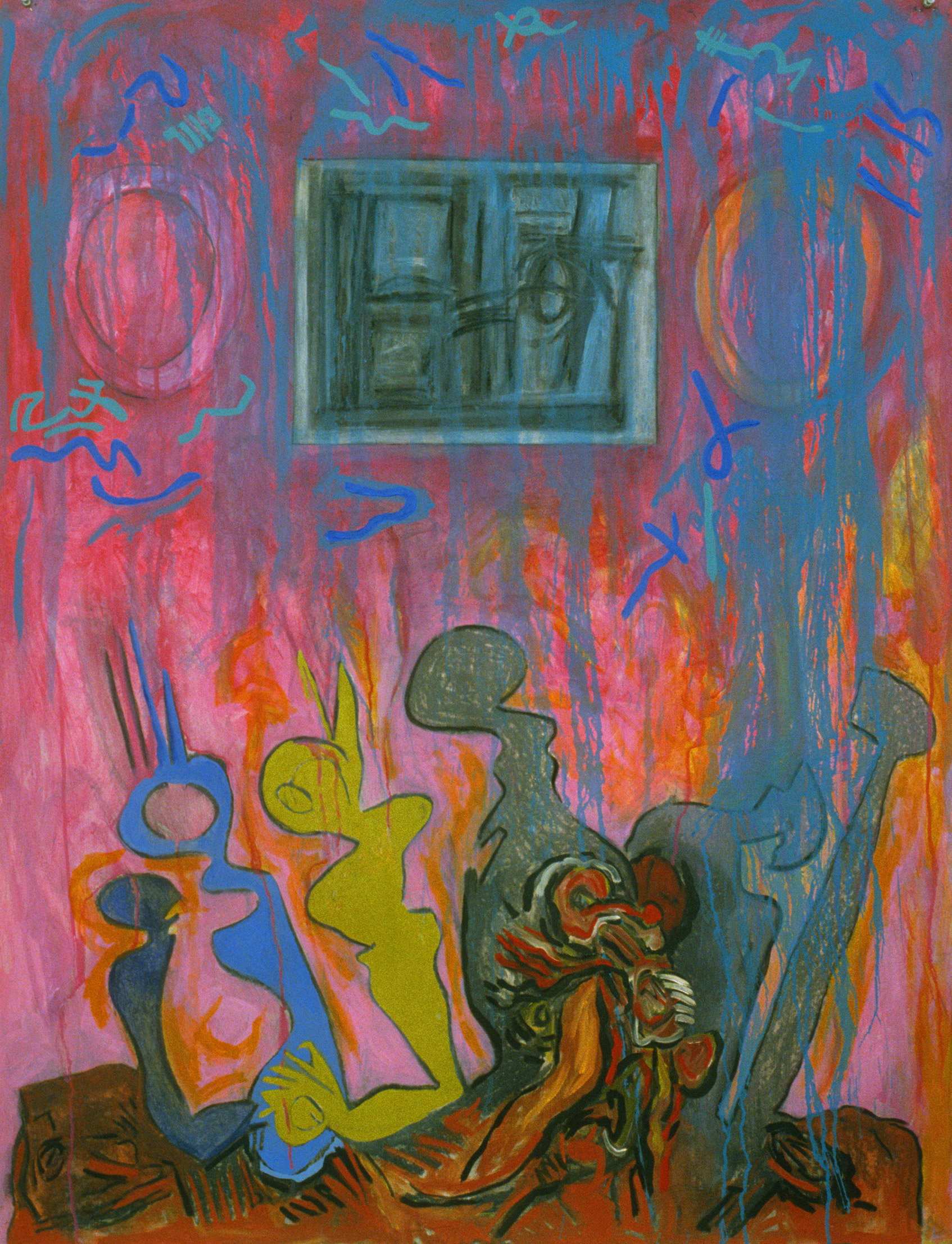 Make Believe No.3, 1988 | 50" x 40" | Acrylic & Oil on Paper