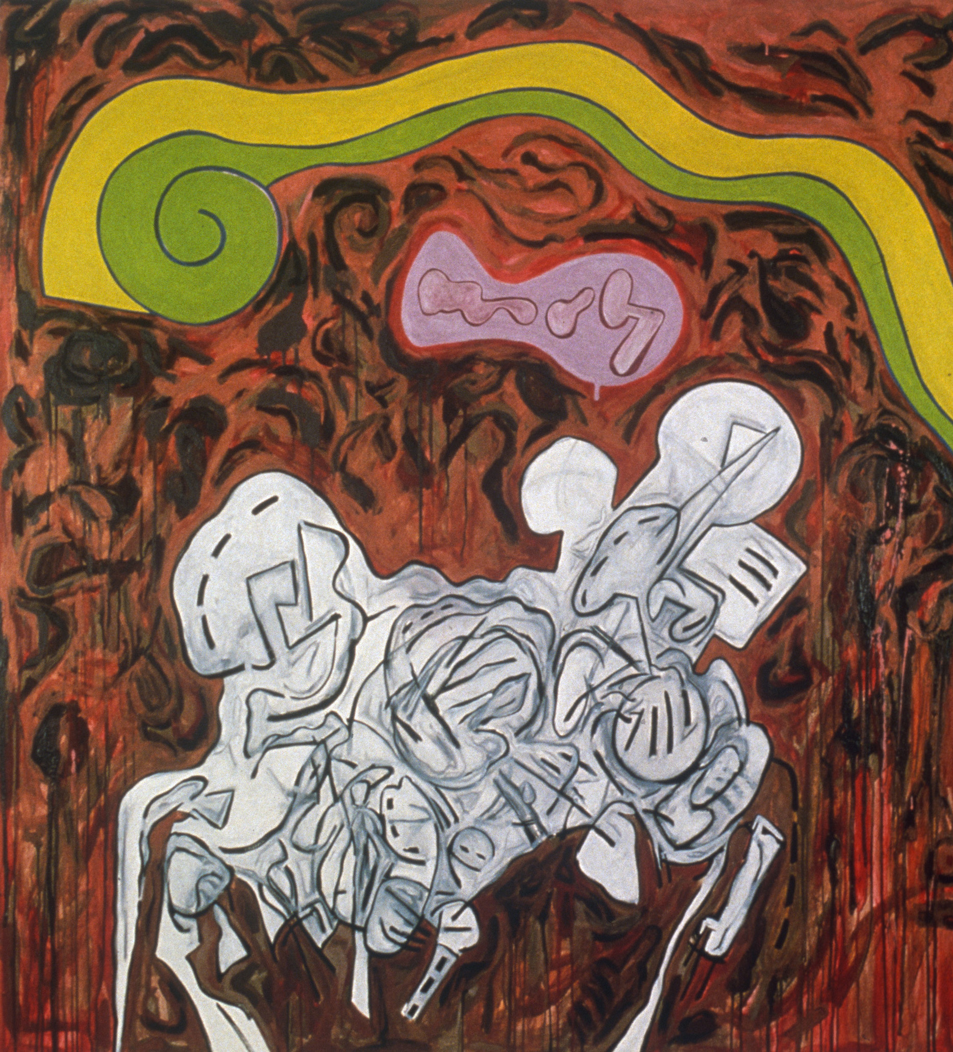 Time-Step, 1990 | 72” x 66” | Oil & Acrylic on Canvas | Collection of The Neuberger Museum of Art, Purchase, New York