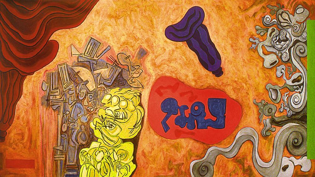 Quo Vadis?, 1990 | 81” x 144” | Oil & Acrylic on Canvas | Collection of The Iowa Stanley Museum of Art, Iowa City