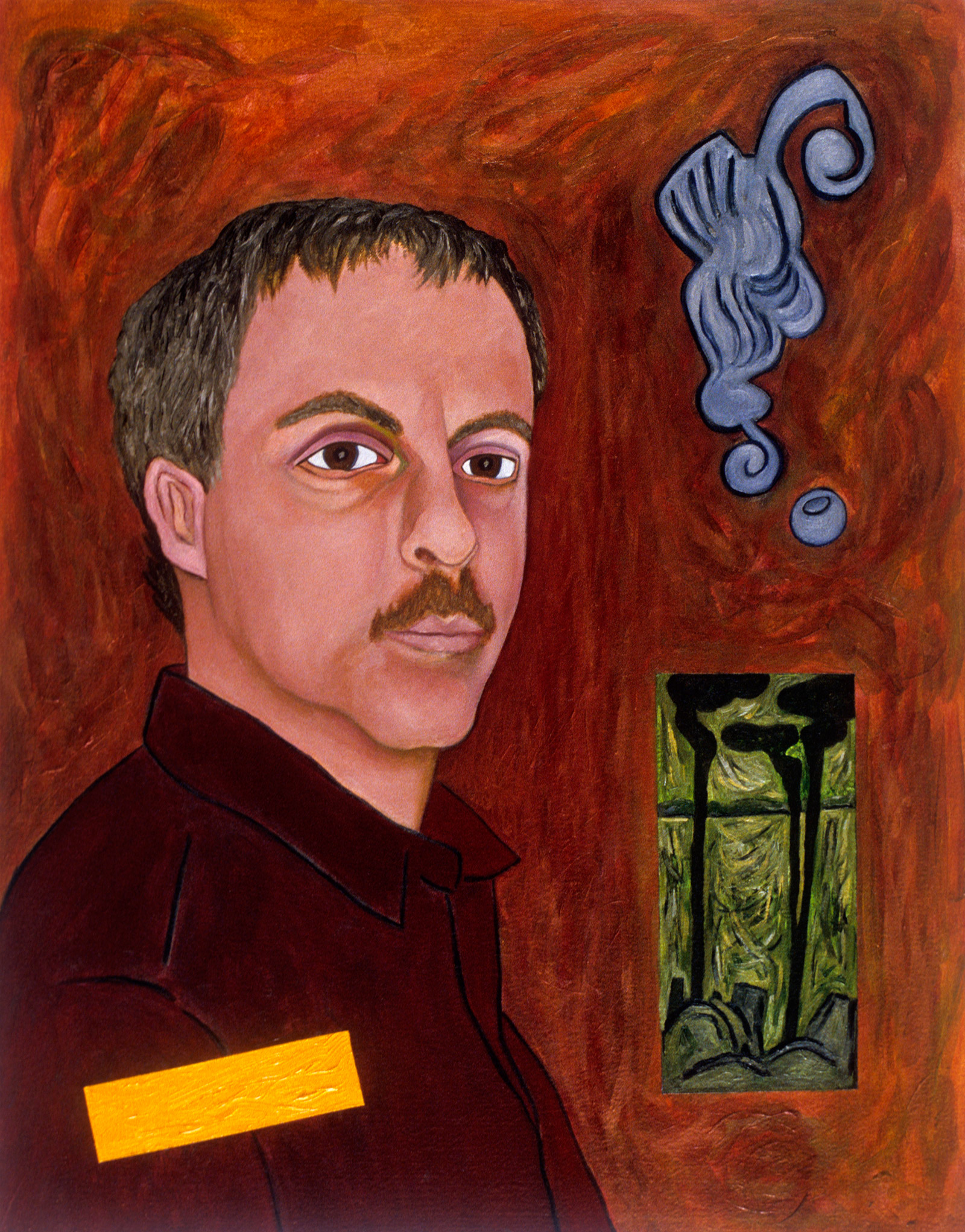 Alan, 2002 | 26" x 20" | Oil & Acrylic on Canvas | Collection of Alan Zindman