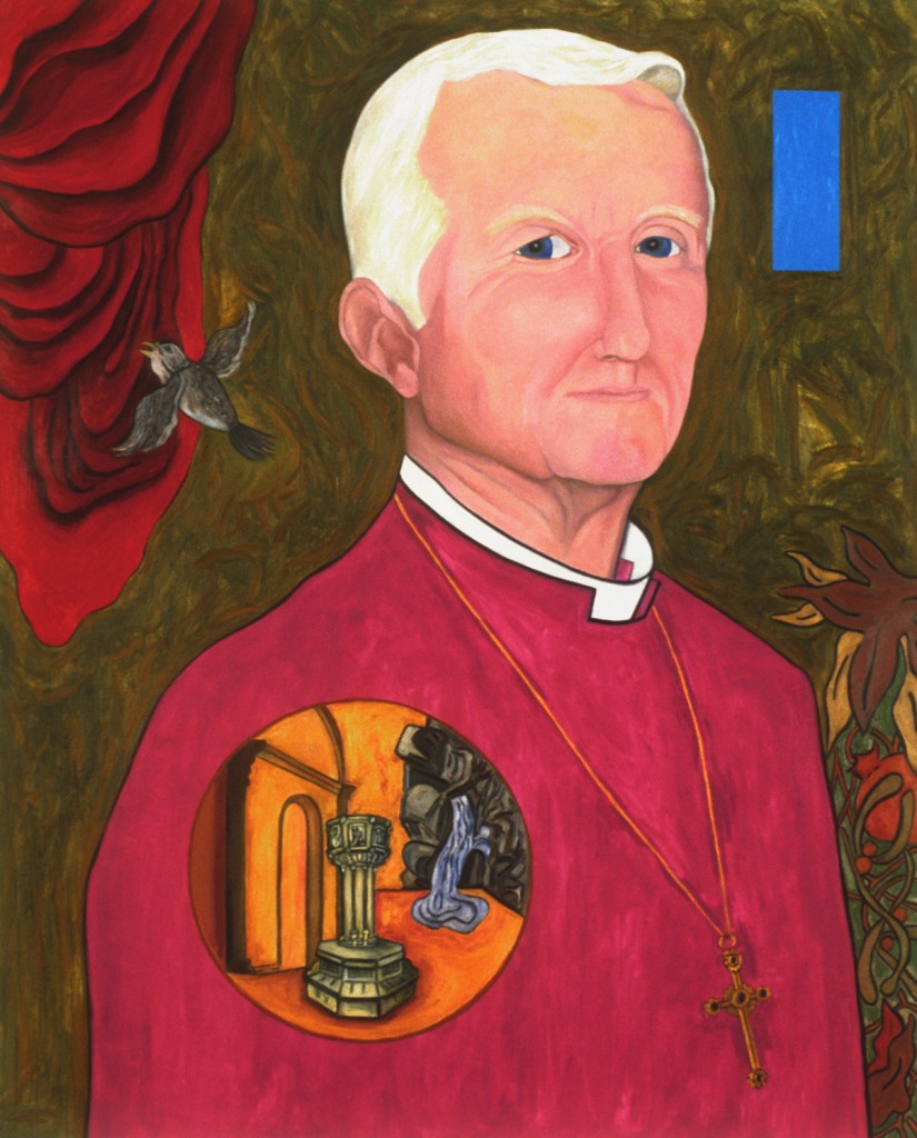 Portrait of Edmond L. Browning, XXIVth Presiding Bishop of the Episcopal Church, 1997 | 50" x 40" | Oil & Acrylic on Canvas | Collection of the Episcopal Church Center, New York