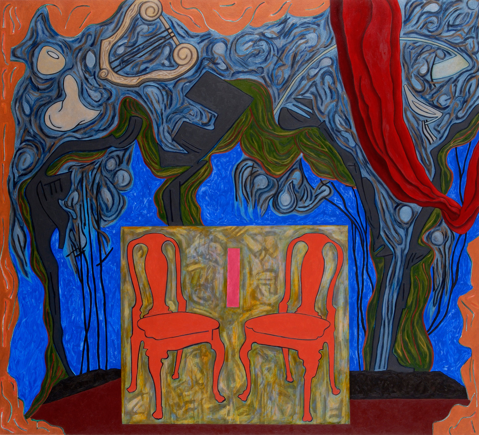 Nightfall, 2004 | 60” x 66” | Oil & Acrylic on Canvas | Collection of Lee & Sophie Dichter, New York