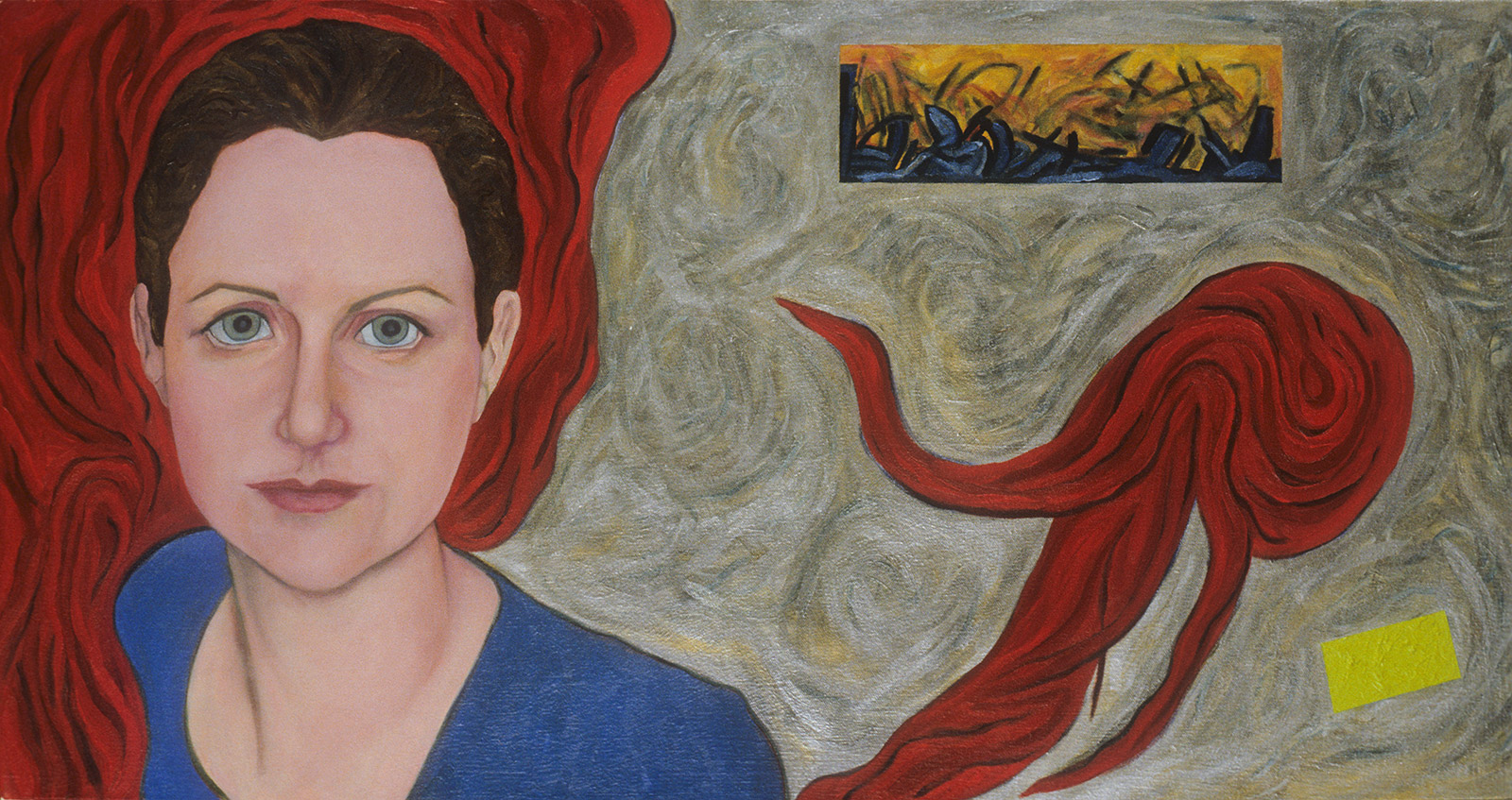 Rebecca, 2001 | 18” x 36” | Oil & Acrylic on Canvas | Collection of Rebecca Dreyfus, New York